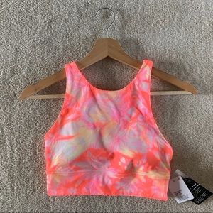 🔴 Shibori Grapefruit lululemon energy high neck LL bra